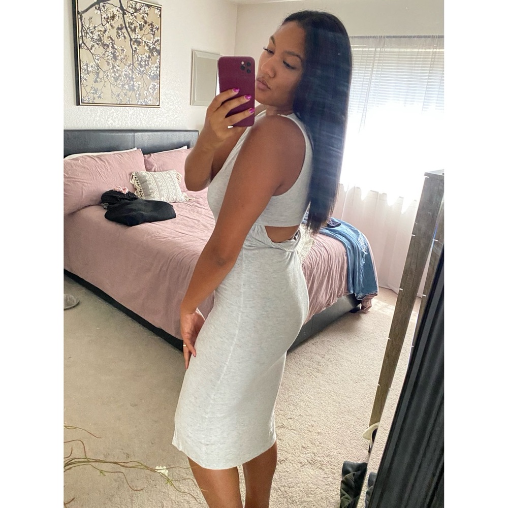 Painted Threads | Open Back Midi Dress